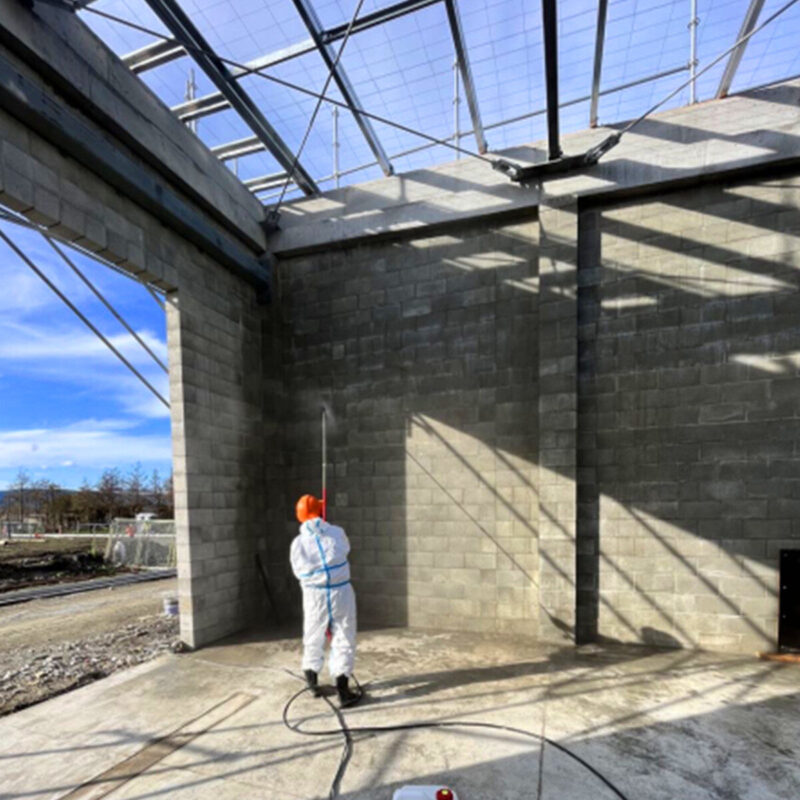 CONQOR SHIELD protects large-porosity concrete blockwork